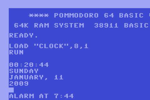 cute clock c64