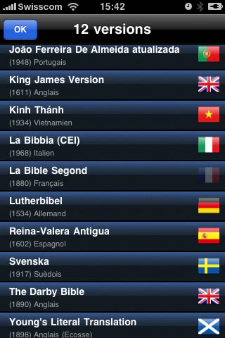 Versets Bibliques du Monde screenshot